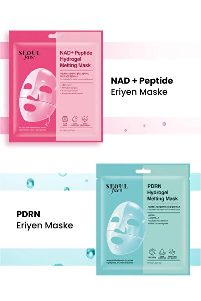 Dermal Seoul Face NAD+ Peptid Hidrojel Nemlendirici Eriyen Maske ve PDRN Eriy...