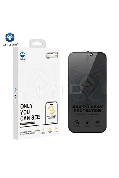 Lito D+ Ultra Privacy Film for iPhone 15 Pro - Black Frame