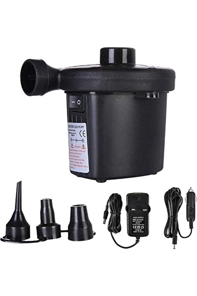 GENERAL Portable Air Mattress Pump, Quick-Fill Electric Air Pump With 3 Nozzl...