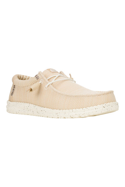 HEY DUDE Solid Round Toe Lace-Up Men's Slip-On Shoes