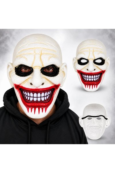 Generic Brand Mey Import ®   Bloody Mouth Black Eyed Plastic Horror Mask