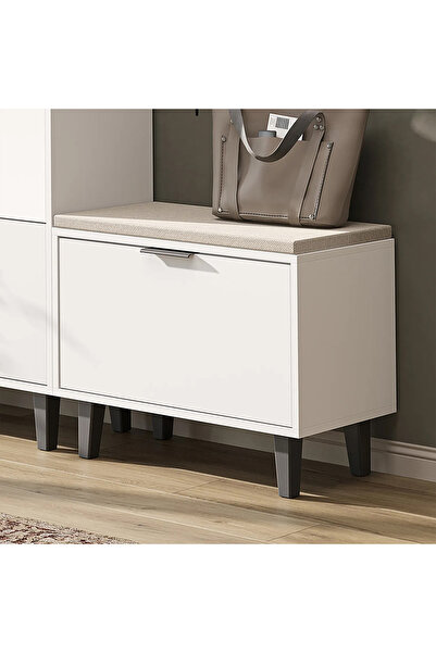 ROOMART Nord Vestiyer , Portmanto Kapaklı Bench 73,6 x 53 cm