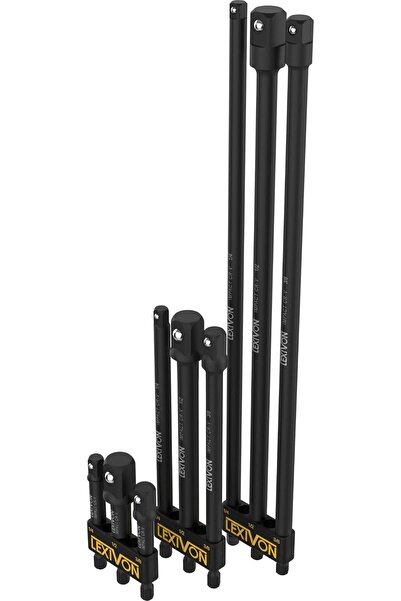 LEXIVON 9-Piece Impact Grade Socket Adapter Set - 3", 6", and 12" Extension B...