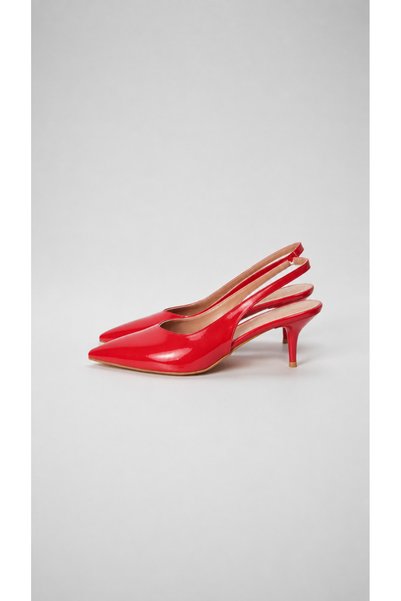 LenaShoes Stiletto Kısa Topuklu Rugan Kairo