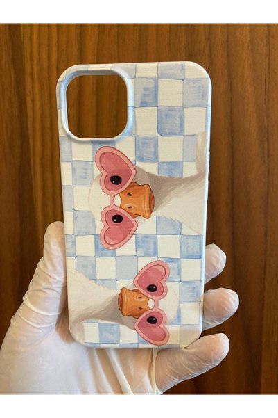 Newon iPhone 15 Duck Printed Velvet Inside Launch Silicone Phone Case (White ...