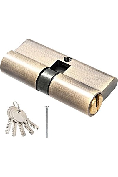 Lawazim Pro7 Lock Cylinder with 5 Keys, 60mm Brass Core Security Lock with Zi...