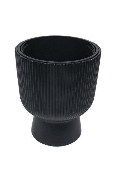 OEM Ghiveci din plastic Milly, cu masca, interior, antracit, 30 x 35.5 cm