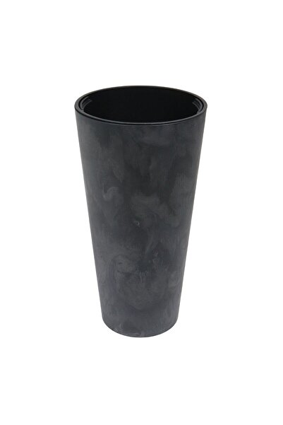 OEM Ghiveci din plastic Slim Corten, interior, cu masca, rotund, antracit, 30...