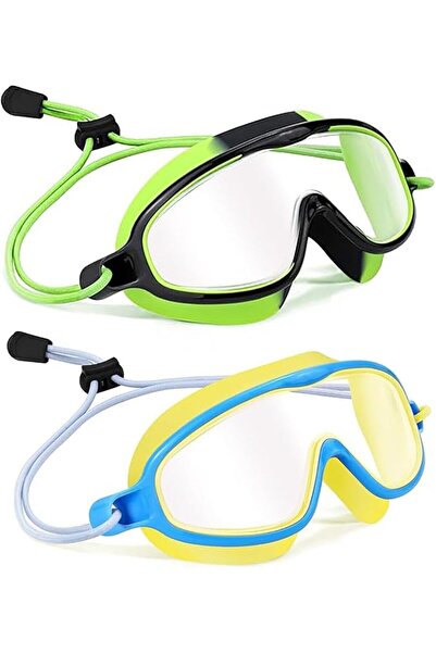 HOOKOR 2 Pcs Kids-Swim-Goggles with Elastic Fabric Strap, Swimming Mask Pool ...