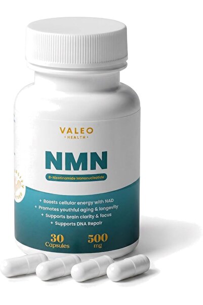 VALEO مكمل NMN 500 ملغ - كبسولات نقية من بيتا-نيكوتيناميد مونونوكليوتيد |   م...