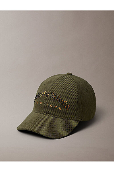 Calvin Klein Erkek Corduroy Graphic Şapka