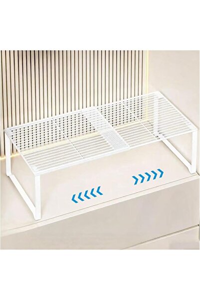 Yelajoy Extendable Metal Wire Shelf Organizer, 38-62CM Adjustable Length, Sta...