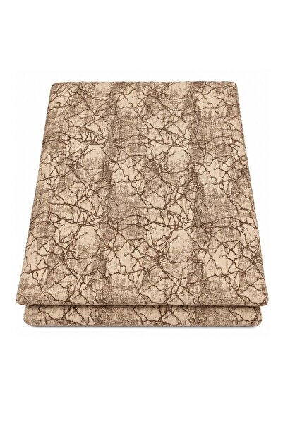 Mandaş Sponge Silky Velvet Non-Slip Sofa Cover (170X210) - Grained Brown