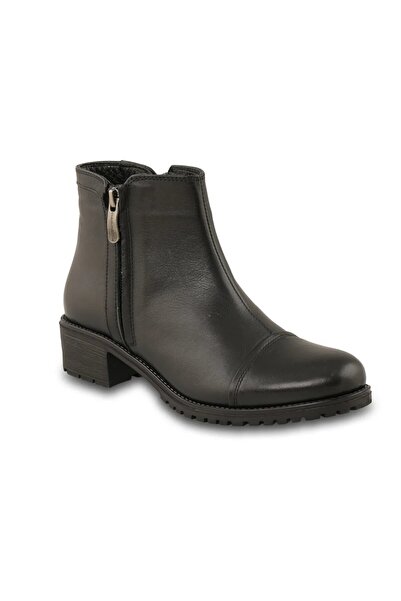 Mammamia D26Kb-8280 Women's Genuine Leather 3.5 cm Thick Heeled Classic Boots