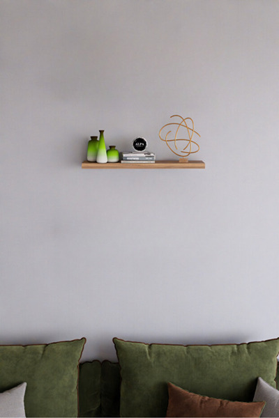 alpaevmobilya Minimal Tekli Duvar Rafı Seti Dekoratif Raf 50x15 cm