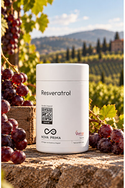 Nova Prima Resveratrol 1000 mg Veri-te Trans-Resveratrol + Piperin 60 Kapsül