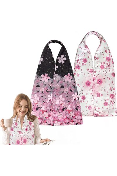 EXCEFORE 2 Pack Adult Bibs for Women - Washable Reusable Microsuede Dining Sc...