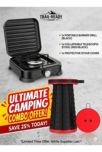 Generic Ultimate Camping Combo of DENX DX2805 Single Gas Stove 2200W and Fold...