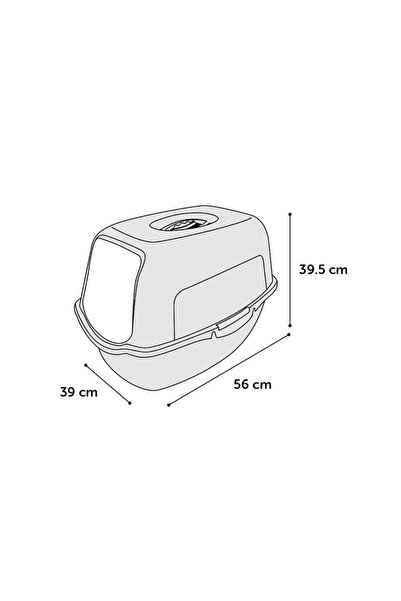 Generic Brand LITIERA PENTRU PISICI LEXIE L GREY 39x56x39.5(h)cm