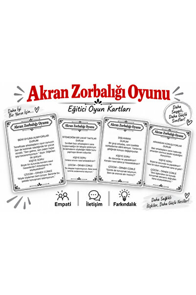 Akran Zorbalığı Oyun Kartları
