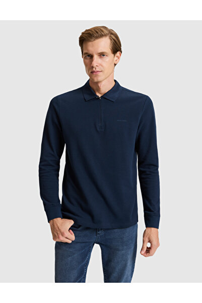 Pierre Cardin سترة رياضية أساسية ضيقة باللون الأزرق الداكن 50334013-VR033