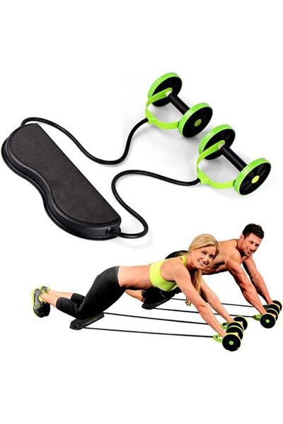 QUTOOB All in One Fitness Exerciser, Abdominal Wheel Roller With Resistance B...