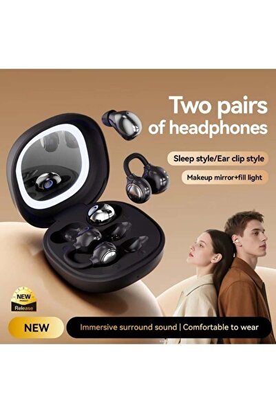 nodizz 2-in-1 Dual Style Wireless Earbuds Set (2 Pairs Included: In-Ear & Cli...