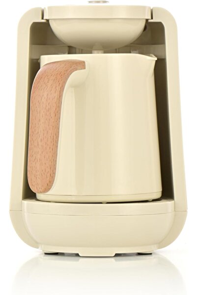 ALSAIF 480-Watt Electric Turkish Coffee Maker, white/Wooden E03462