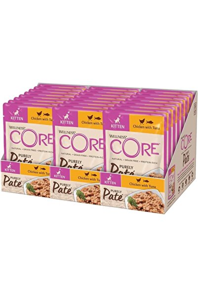 Wellness Core طعام القطط الصغيرة من بيورلي باتيه بنكهة الدجاج والتونة 85 جرام