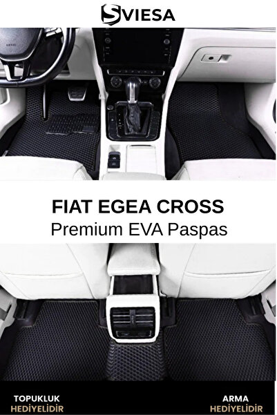 Sviesa EVA Fiat Egea Cross Uyumlu Araç Paspas Havuzlu Taban Su Geçirmez Kokus...