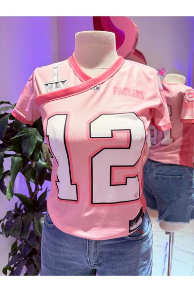 EFBUTİK Pink Packers Short Sleeve Jersey T-Shirt