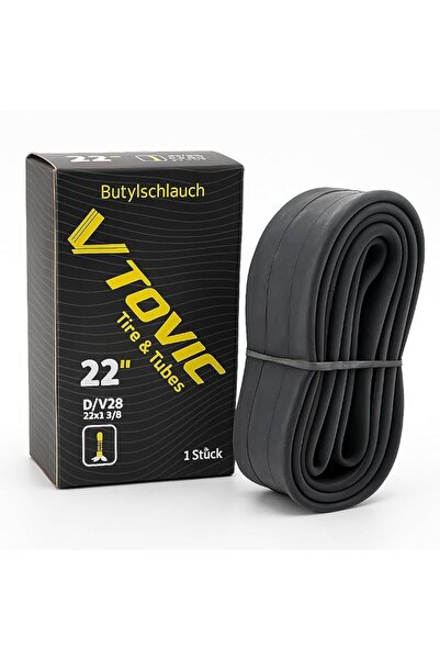 GENERAL V-Tovic 22 Inch Bike Inner Tube 22x1 3/8 with DV28 Valve – Heavy Duty...