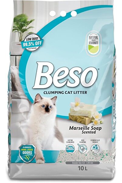 Beso Beach بيسو رمل قطط متكتل برائحة صابون مرسيليا - تحكم ممتاز في الروائح، ت...