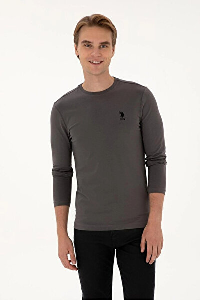 Polo U.S. Assn. Erkek Uzun Kollu Basic Sweatshirt Rahat Günlük Stil Kombin Uy...