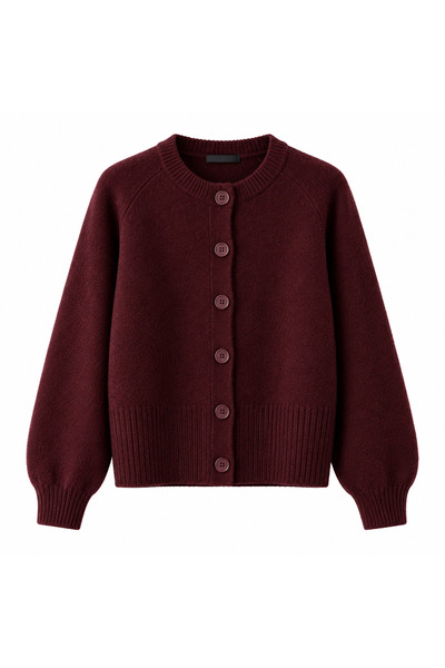 peri tower Cardigan de damă, cu gât rotund, cu nasturi, cu mâneci bufante, tr...