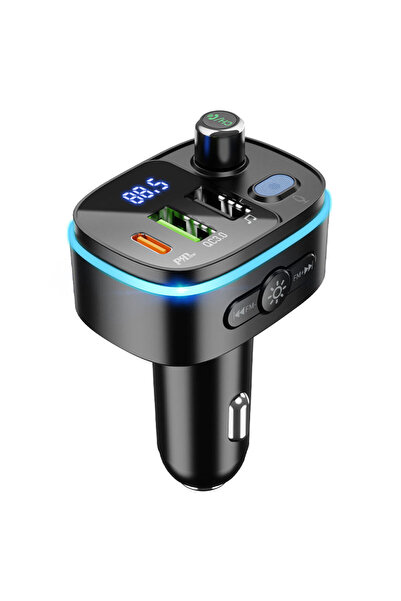 Hoco Modulator FM E 62, 20 W, 5 V, 1.5 A, 1 xUSB-C, 1 xUSB-A, LED multicolor ...
