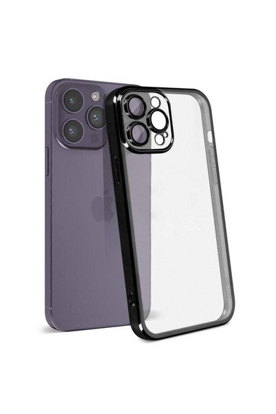 Maxcell Husă placată pentru iPhone 11 Pro, din silicon subțire, transparentă ...