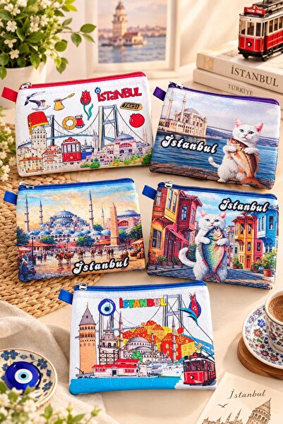 Generic Brand 5-Piece Istanbul Themed Zippered Pen Holder Set – Multi-Purpose...