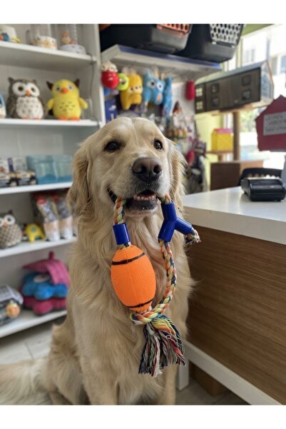 TUĞRA PET MARKET Dog Play Ball with String 1 Piece