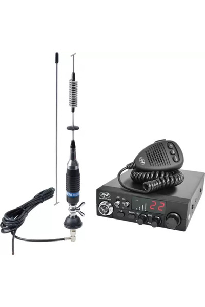 PNI Pachet statie radio CB ESCORT HP 8024 12V-24V ASQ + Antena CB S75 cu cabl...