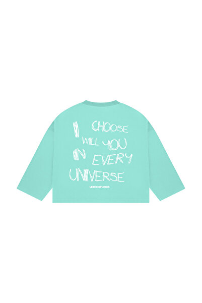 lethestudios Choose You Baskılı Uzun Kollu Basic T-Shirt