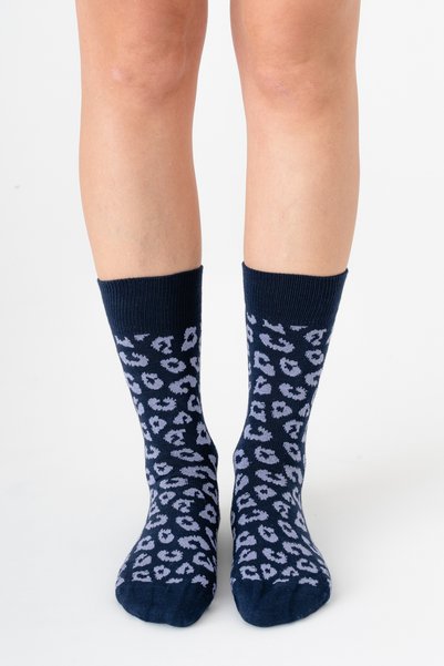 Albero Natur Leopard Patterned Unisex Gots Certified Organic Cotton Socks – Vegan