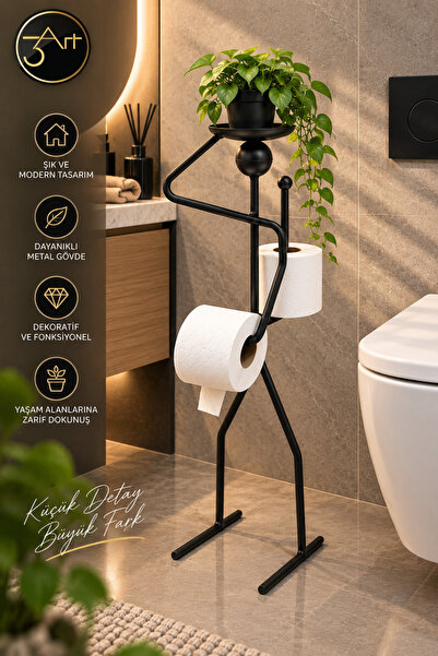 3Art Metal Dekorasyon Tic.Ltd.Şti Decorative Metal Toilet Paper Holder Stand ...