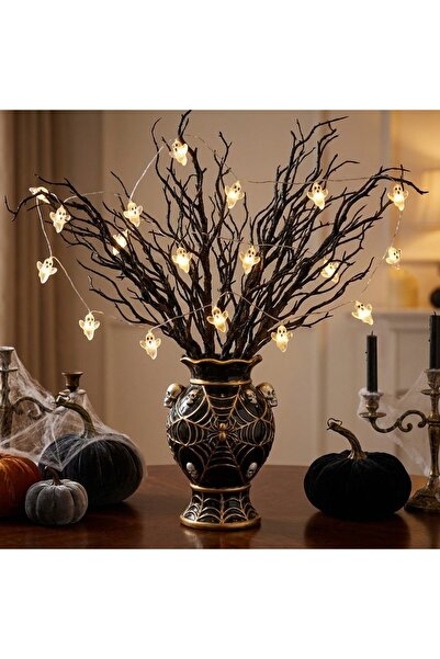 Ornament24 Instalatie luminoasa de Halloween fantome, 220cm, 20 LED-uri, lumi...