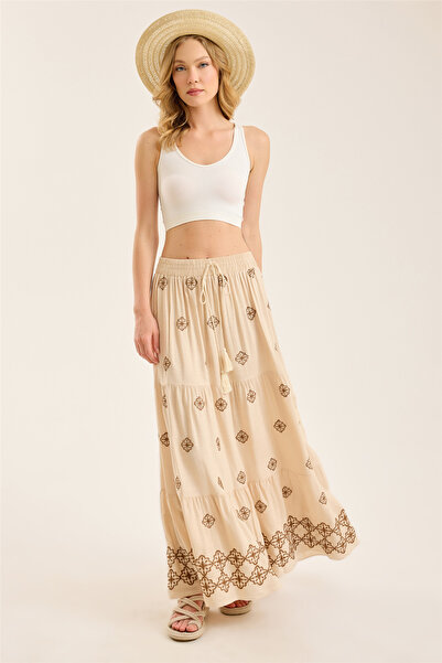 HomeStore Long Patterned Skirt