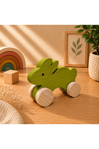 websunday Wooden Honey Toy Rabbit Natural Handmade Toy
