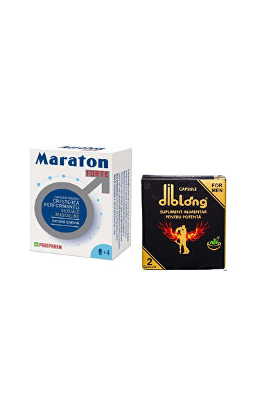 Parapharm SET: MARATON FORTE, pentru bărbați, 4 capsule + capsule Diblong Gin...