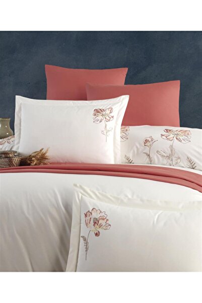 MARİBOR Special Production Double 100% Cotton Poplin Embroidered Duvet Cover ...