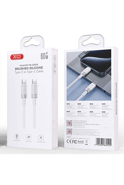 Xo Καλώδιο Δεδομένων και Φόρτισης NB-Q 282 B, USB-C, PD 60 W, QC 3.0, Σιλικόν...