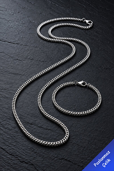 The Collection Unisex Tarnish-Free Guaranteed Stainless Steel Fox Tail Neckla...